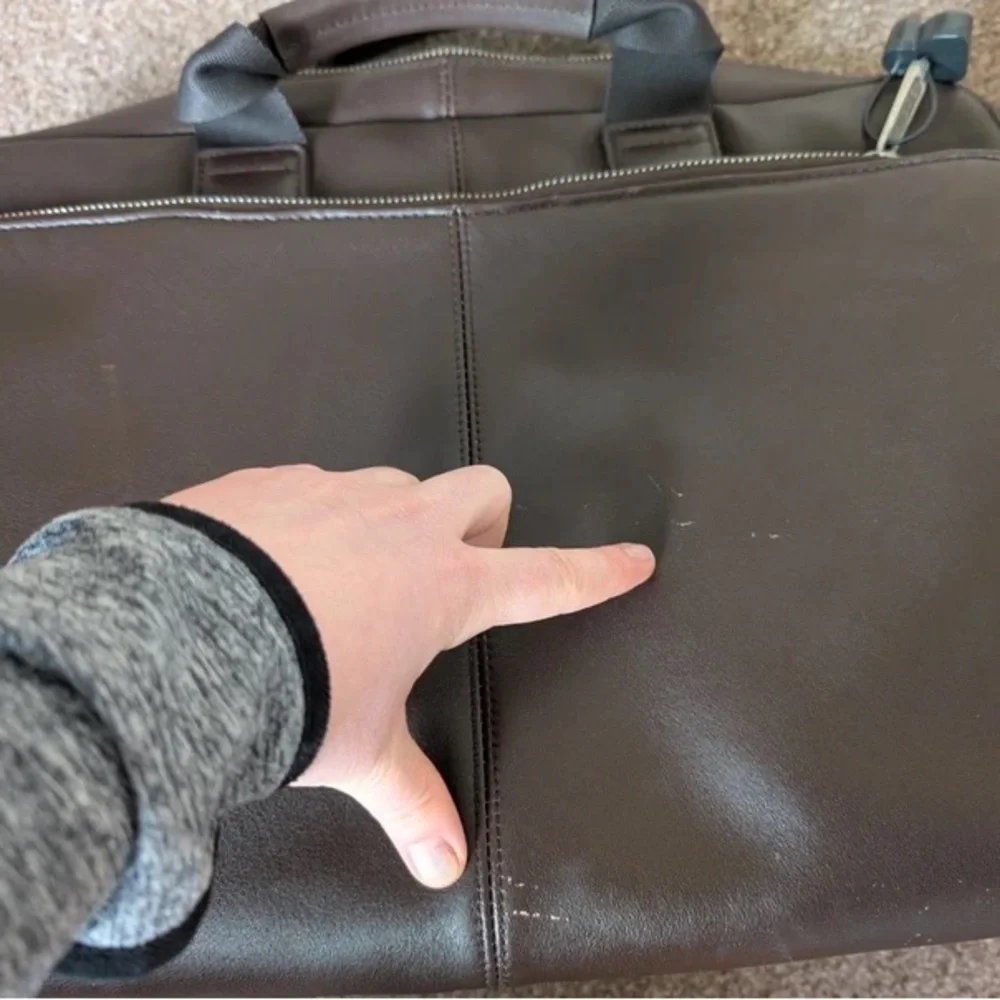 Sophisticated Dark Brown Leather Briefcase for Men